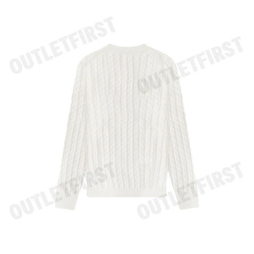 CALVIN KLEIN JEANS รุ่น MEN'S WINTER CASUAL COTTON SWEATER CODE: J326795 YBI เสื้อไหมพรม เสื้อผู้ชาย สีครีม