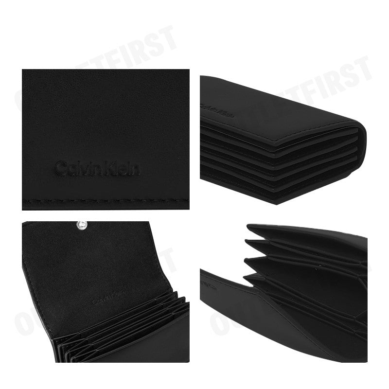 CALVIN KLEIN รุ่น WOMEN'S CK WALLET FLAP ACCORDION CARD CASE CODE:4F1004G UB1 กระเป๋าสตางค์ผู้หญิง กระเป๋าสีดำ กระเป๋าCK