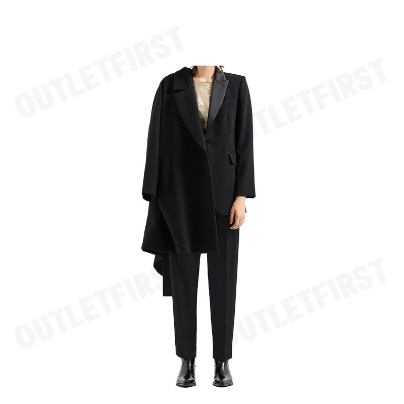 ARMANI EXCHANGE รุ่น WOMEN'S CADY CIGARETTE TROUSERS WITH SATIN BAND CODE: 6DYP35 YN5YZ 1200 กางเกงขายาวผู้หญิง สีดำ