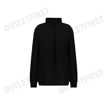 ARMANI EXCHANGE  รุ่น WOMEN'S CREPE DE CHINE SHIRT WITH BOW CODE: 6DYH04 YN6UZ 1200 เสื้อเบลาส์ผู้หญิง เสื้อสีดำ