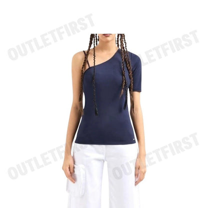 ARMANI EXCHANGE รุ่น WOMEN'S JERSEY TOP CODE: 3DYMEK YJEAZ 1593 เสื้อเบลาส์ เสื้อผู้หญิง เสื้อสีกรม