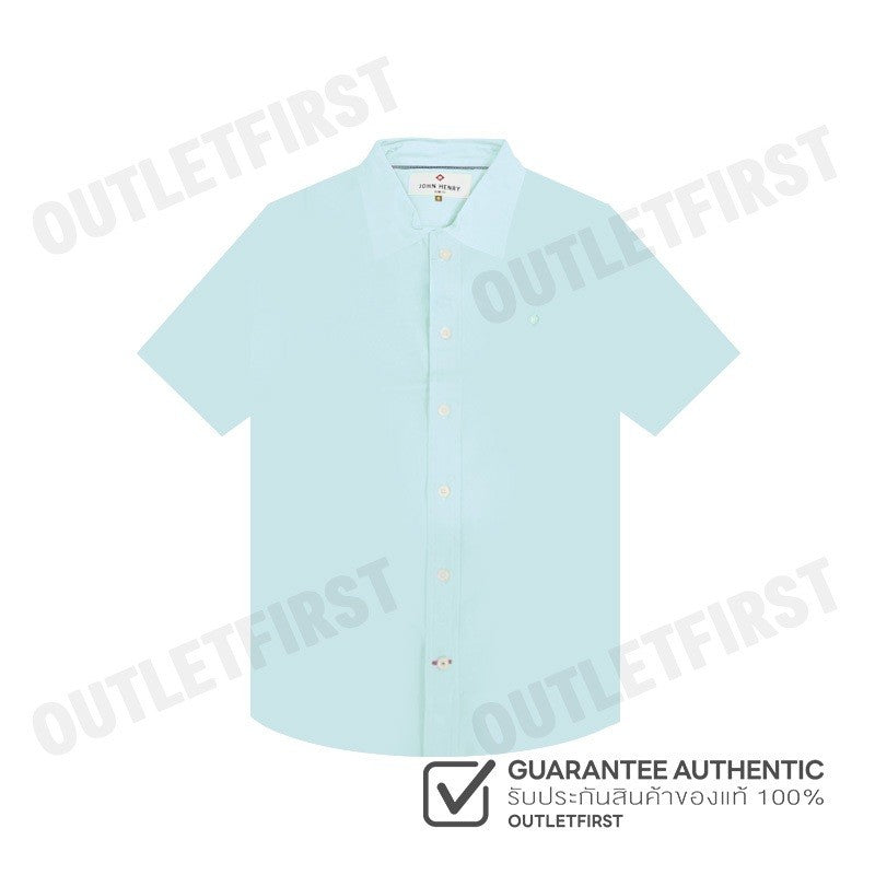 JOHN HENRY รุ่น MEN'S SHORT SLEEVES SLIM FIT SHIRT (GREEN) CODE: JH F424MSSSM40 เสื้อเชิ้ต เสื้อแขนสั้น เสื้อผู้ชาย