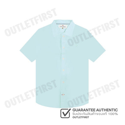 JOHN HENRY รุ่น MEN'S SHORT SLEEVES SLIM FIT SHIRT (GREEN) CODE: JH F424MSSSM40 เสื้อเชิ้ต เสื้อแขนสั้น เสื้อผู้ชาย
