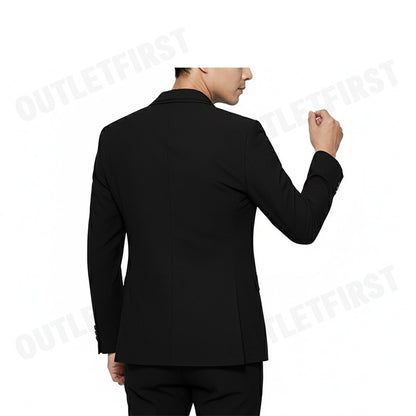 G2000 รุ่น MEN CLOTHING FELIX STRETCH PLAIN WEAVE COMPACT SUIT BLAZER SMART FIT CODE: 46113022 99 เสื้อสูทผู้ชาย สูทสีดำ