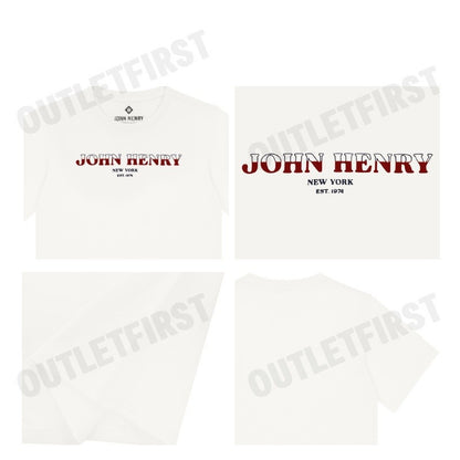 JOHN HENRY รุ่น MEN'S SLIM FIT T-SHIRT (WHITE) CODE: JH S125MTSSM27 เสื้อยืดคอกลมผู้ชาย เสื้อสีขาว เสื้อจอร์นเฮนรี่