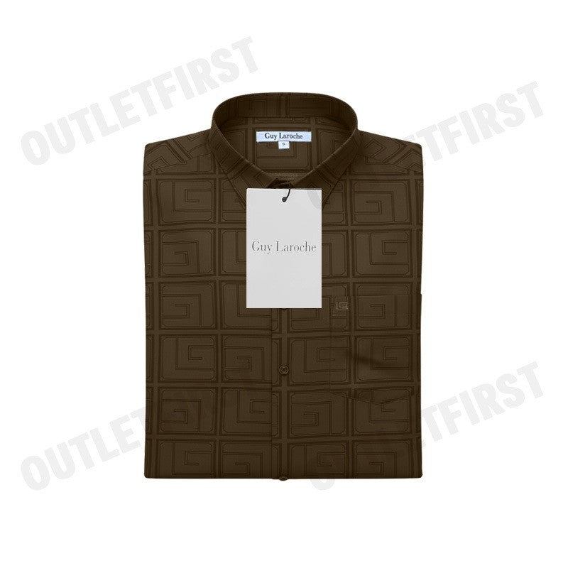GUY LAROCHE รุ่น MAN'S SHORT SLEEVES SHIRT CODE: BAC9201W3BR เสื้อเชิ้ต เสื้อแขนสั้น เสื้อผู้ชาย