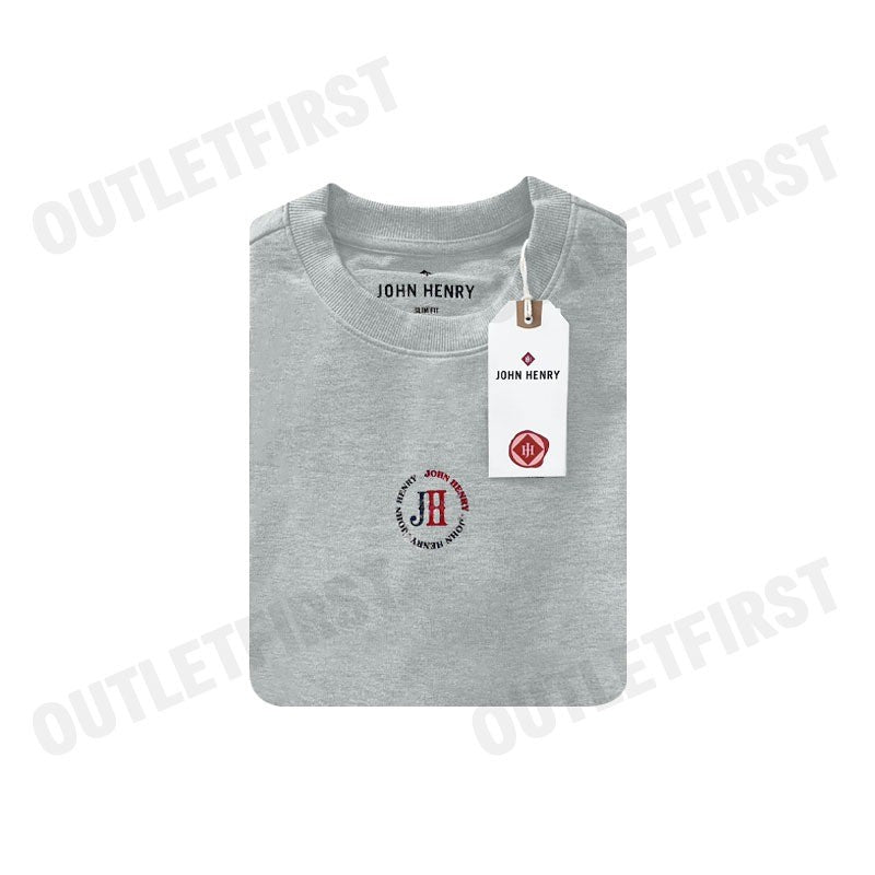 JOHN HENRY รุ่น MEN'S SLIM FIT SWEATER (GREY) CODE: JH S125MPUSM21 เสื้อสเวตเตอร์ เสื้อผู้ชาย เสื้อสีเทา
