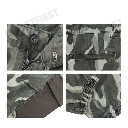 ARMANI EXCHANGE รุ่น MEN'S CAMOUFLAGE CARGO PANTS WITH VELVET POCKETS CODE: 6DZP01 ZN4ZZ 4891 กางเกงขายาว กางเกงผู้ชาย