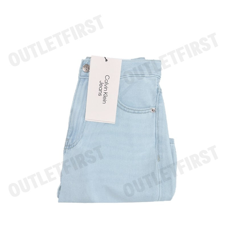CALVIN KLEIN JEANS รุ่น WOMEN'S 37.5 HIGH RISE WIDE LEG JEANS CODE: J225051 1AA กางเกงยีนส์ผู้หญิง กางเกงทรงกระบอก