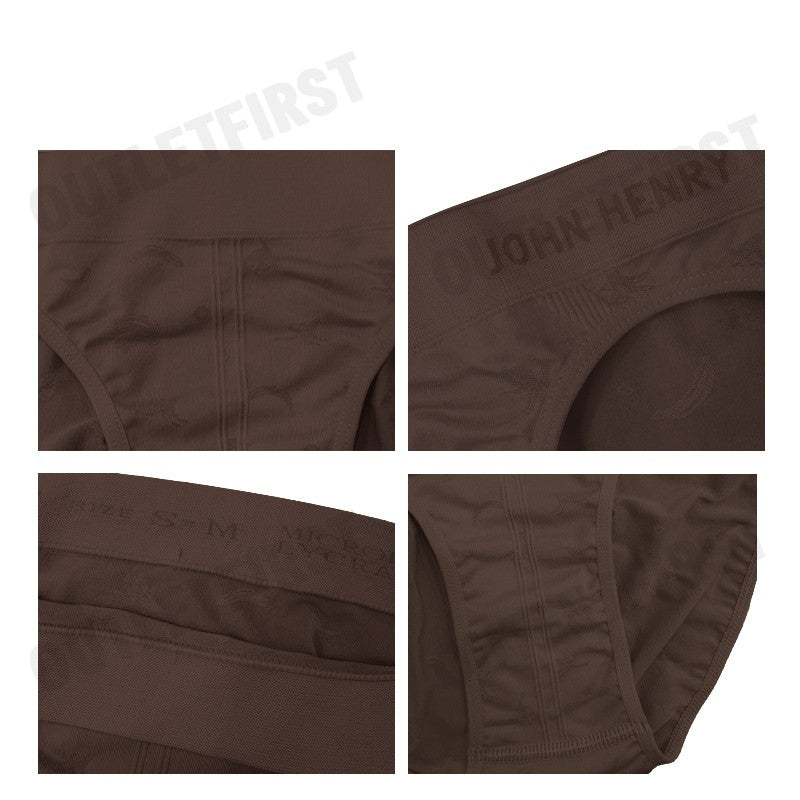 JOHN HENRY รุ่น UNDERWEAR SEAMLESS FASHION CODE: JU JU2410 (BROWN) กางเกงชั้นในผู้ชาย กางเกงในจอน กางเกงในสีน้ำตาล