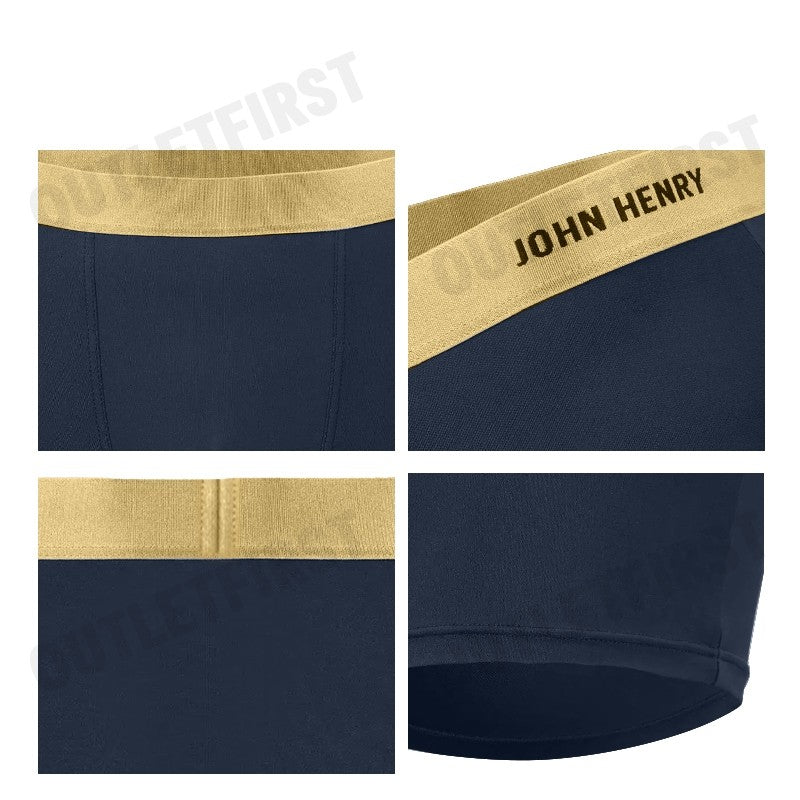 JOHN HENRY รุ่น UNDERWEAR SILVER&GOLD SERIES MEN'S BOXER BRIEFS CODE: JU JU3G003 (NAVY) กางเกงชั้นในผู้ชาย  กางเกงในจอน
