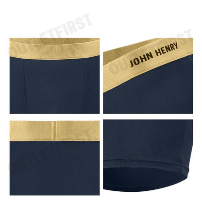 JOHN HENRY รุ่น UNDERWEAR SILVER&GOLD SERIES MEN'S BOXER BRIEFS CODE: JU JU3G003 (NAVY) กางเกงชั้นในผู้ชาย  กางเกงในจอน