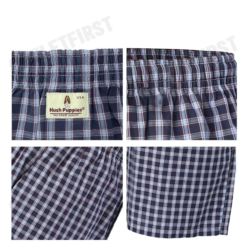 HUSH PUPPIES รุ่น MEN'S BOXER SHORTS SLEEPWEAR CODE: HU H3W278 (NAVY) กางเกงขาสั้นผู้ชาย กางเกงบ๊อกเซอร์ กางเกงฮัชพัพพีส