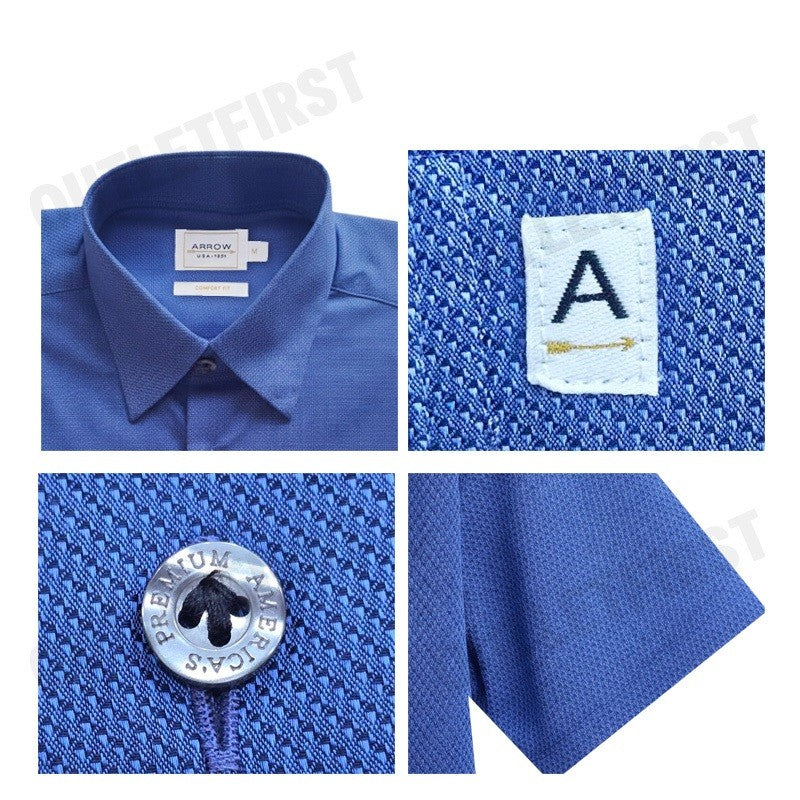 ARROW รุ่น MEN'S PREMIUM COLLECTION COTTON SHORT SLEEVES SHIRT CODE: MAPC925W3BSNV เสื้อเชิ้ต เสื้อแขนสั้น เสื้อผู้ชาย