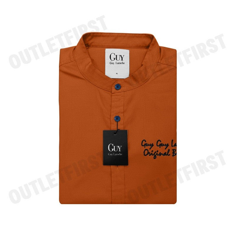 GUY LAROCHE รุ่น STAND COLLAR SLIM FIT SHIRT CODE: DAC6260P3OR เสื้อเชิ้ต เสื้อแขนยาว เสื้อผู้ชาย