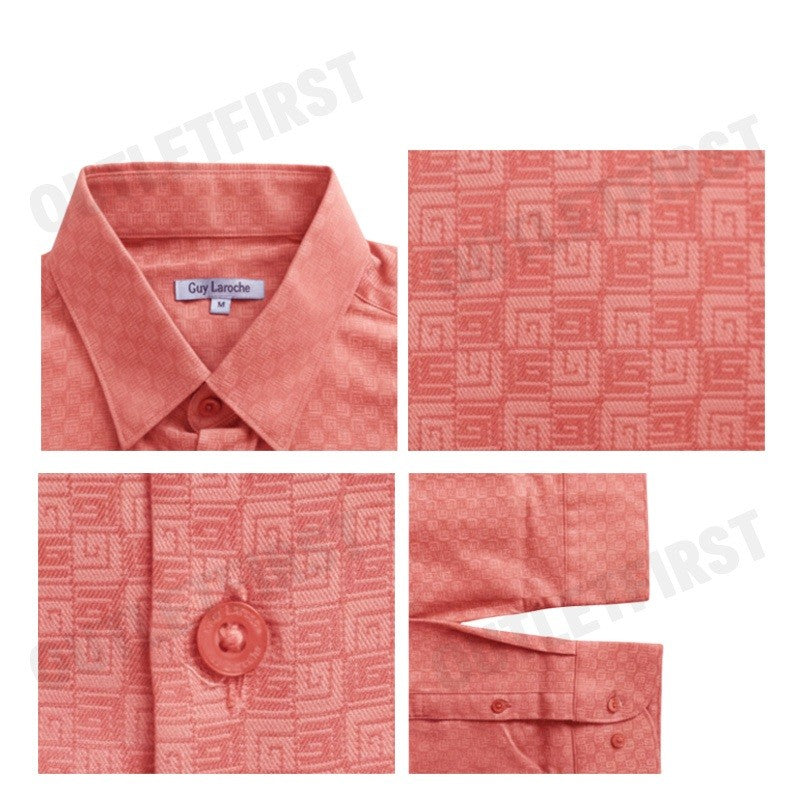 GUY LAROCHE รุ่น MAN'S LOGO LONG SLEEVES SHIRT CODE: BAB9208S3OR เสื้อเชิ้ต เสื้อแขนยาว เสื้อผู้ชาย