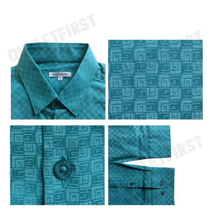 GUY LAROCHE รุ่น MAN'S LOGO LONG SLEEVES SHIRT CODE: BAB9208S3GR เสื้อเชิ้ต เสื้อแขนยาว เสื้อผู้ชาย