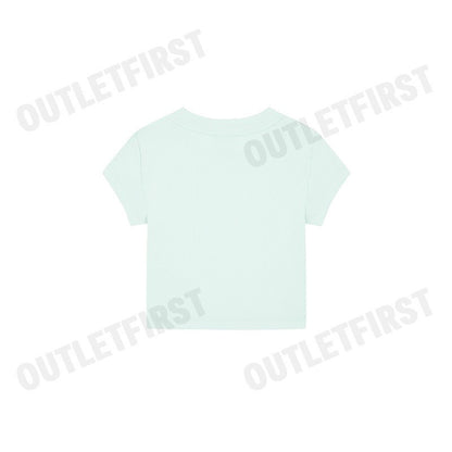 CALVIN KLEIN JEANS รุ่น MONOLOGO BABY TEE CODE: 47AB802 D1T เสื้อครอป เสื้อผู้หญิง เสื้อแขนสั้น