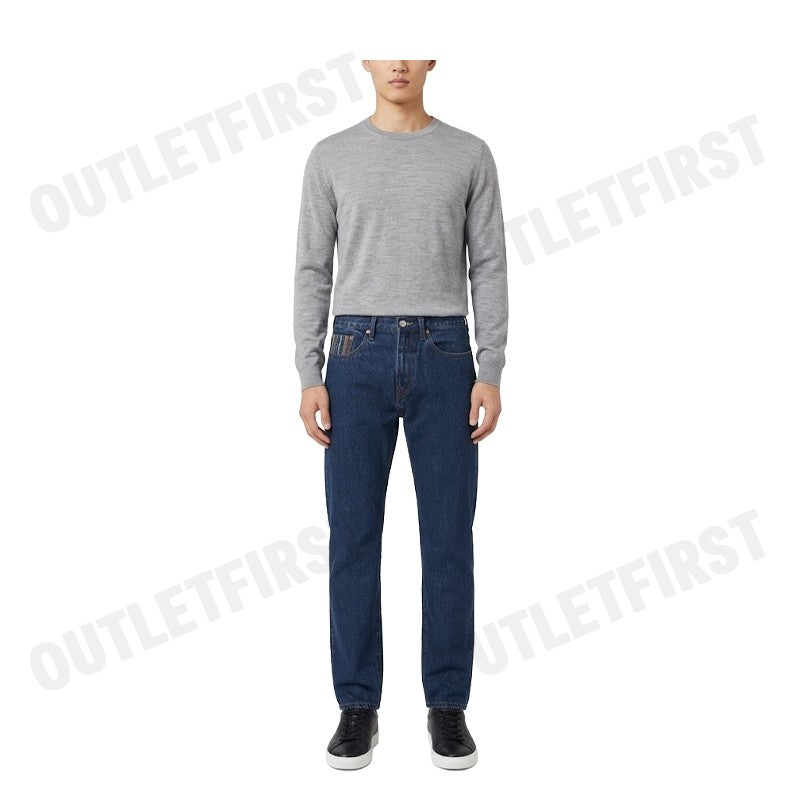 PS PAUL SMITH รุ่น MEN'S TAPERED FIT DARK WASH JEANS CODE: M2R 301ZE P21984 DK กางเกงยีนส์ กางเกงผู้ชาย กางเกงยีนส์ขายาว