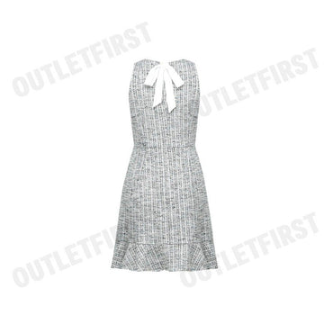 G2000 รุ่น WOMEN CLOTHING MERMAID HEM BOW BACK TWEED DRESS FIT & FLARE SHAPE CODE: 4623139601 ชุดเดรสผู้หญิง เดรสสีขาว