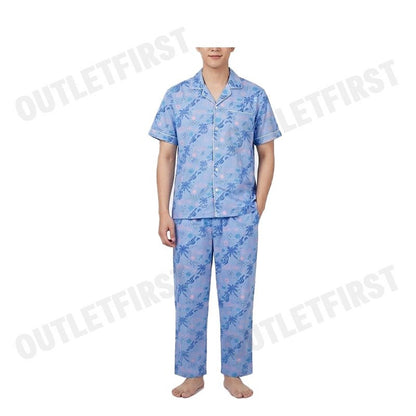 JOHN HENRY รุ่น MEN'S SHORT-SLEEVED PAJAMA SET CODE: JU JU6052SL เซ็ทชุดนอน ชุดนอนผู้ชาย ชุดนอนสีฟ้า