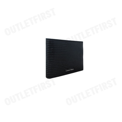 CALVIN KLEIN รุ่น LIZARD EMBOSSED BIFOLD WALLET CODE: 4D1102G UB1 กระเป๋าสตางค์ผู้ชาย ใบสั้น สีดำ