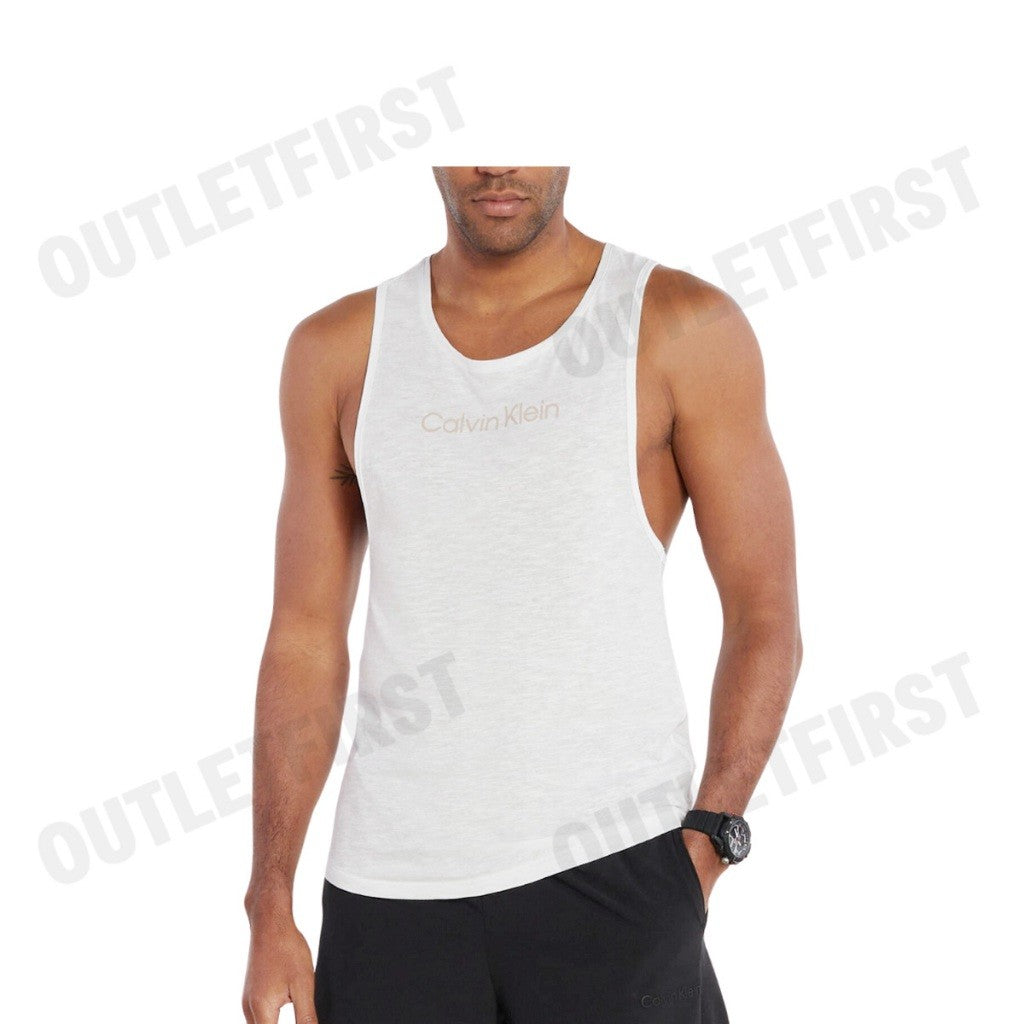 CALVIN KLEIN SWIMWEAR รุ่น CREW NECK TANK CODE: KM01009 YCD เสื้อกล้ามแขนกุด เสื้อกล้ามผู้ชาย เสื้อกล้าม