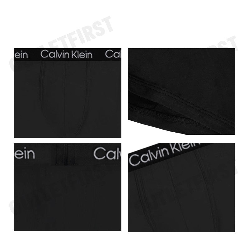 CALVIN KLEIN รุ่น LOW RISE TRUNKS CODE: 40350MF UB1 กางเกงชั้นในผู้ชาย บ๊อกเซอร์ กางเกงในสีดำ