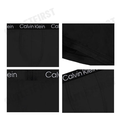 CALVIN KLEIN รุ่น LOW RISE TRUNKS CODE: 40350MF UB1 กางเกงชั้นในผู้ชาย บ๊อกเซอร์ กางเกงในสีดำ
