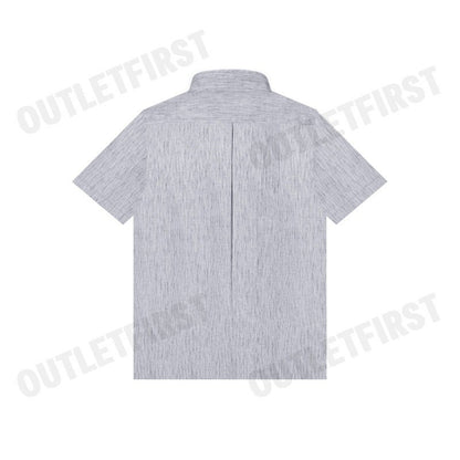 G2000 รุ่น MEN'S SMART FIT CASUAL SHORT SLEEVE SHIRT CODE: 46139952 96 เสื้อเชิ้ตแขนสั้นผู้ชาย เสื้อสีเทา เสื้อผู้ชาย