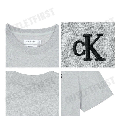 CALVIN KLEIN รุ่น ARCHIVE LOGO RELAXED CREWNECK T-SHIRT CODE: 40HM229 P79 เสื้อยืดคอกลม เสื้อผู้ชาย สีเทา