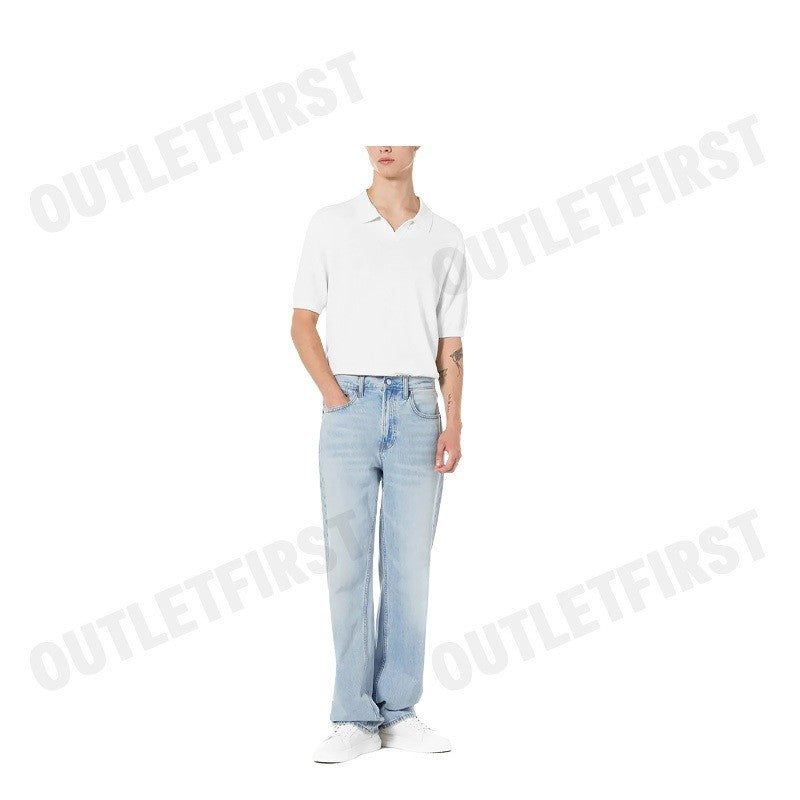CALVIN KLEIN JEANS รุ่น MEN'S SIGNATURE 90S STRAIGHT FIT CODE: 40EM718 EF8 กางเกงยีนส์ กางเกงผู้ชาย กางเกงขายาว