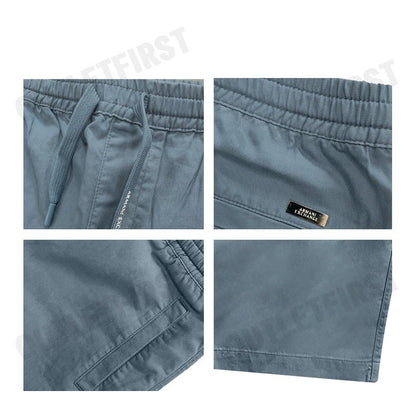 ARMANI EXCHANGE รุ่น MEN'S SHORTS IN LYOCELL AND COTTON TWILL CODE: 3DZS05 ZN3LZ 45AM กางเกงขาสั้น ผู้ชาย กางเกงสีฟ้า
