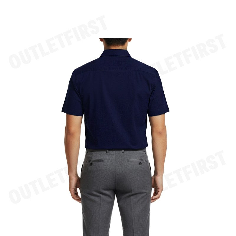 JOHN HENRY รุ่น MEN'S SHORT SLEEVES SLIM FIT SHIRT (NAVY) CODE: JH F624MSSSM53 เสื้อเชิ้ตแขนสั้นผู้ชาย สีกรม เสื้อจอร์น