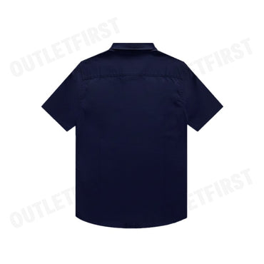 JOHN HENRY รุ่น MEN'S SHORT SLEEVES SLIM FIT SHIRT (NAVY) CODE: JH F624MSSSM53 เสื้อเชิ้ตแขนสั้นผู้ชาย สีกรม เสื้อจอร์น