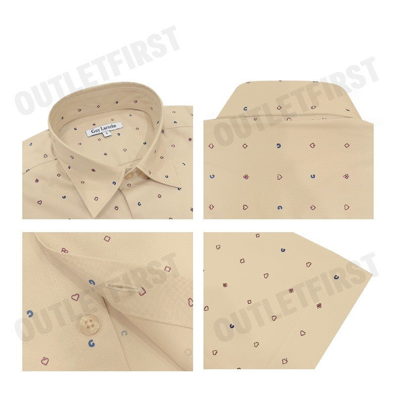 GUY LAROCHE รุ่น MAN'S SHORT SLEEVES SHIRT CODE: BAC5220P4BE เสื้อเชิ้ต เสื้อแขนสั้น เสื้อผู้ชาย