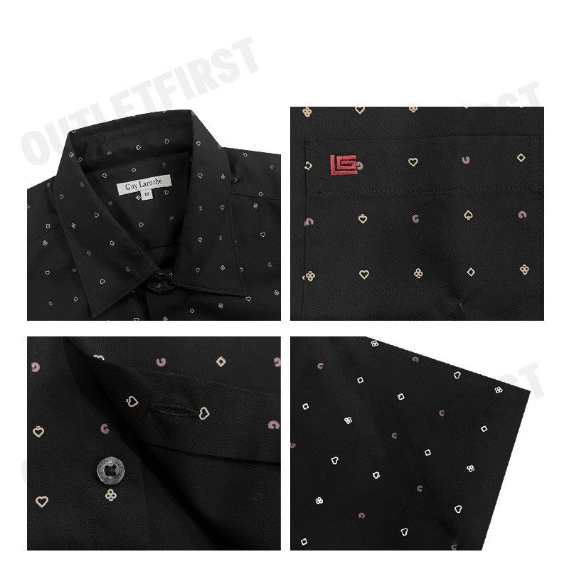 GUY LAROCHE รุ่น MAN'S SHORT SLEEVES SHIRT CODE: BAC5220P4BL เสื้อเชิ้ต เสื้อแขนสั้น เสื้อผู้ชาย