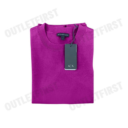 ARMANI EXCHANGE รุ่น WOMEN'S ROUND NECK SWEATER WITH EMBROIDERED LOGO CODE: 6DYM1J YME3Z 7420 เสื้อสเวตเตอร์เสื้อผู้หญิง