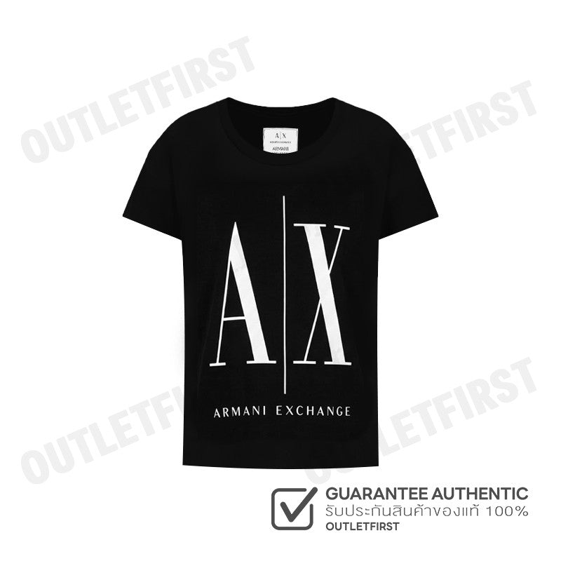 ARMANI EXCHANGE  RELAXED FIT ICON PROJECT T-SHIRT COLOR BLACK CODE: 8NYTCX YJG3Z 1200