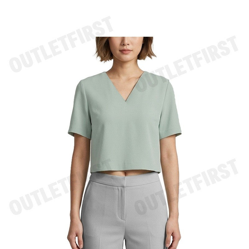 G2000 รุ่น WOMEN'S REGULAR FIT BLOUSE CODE: 4624142151 เสื้อเบลาส์ผู้หญิง เสื้อคอวี เสื้อแขนสั้น