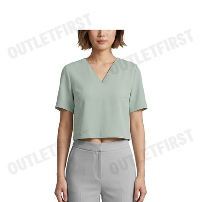 G2000 รุ่น WOMEN'S REGULAR FIT BLOUSE CODE: 4624142151 เสื้อเบลาส์ผู้หญิง เสื้อคอวี เสื้อแขนสั้น