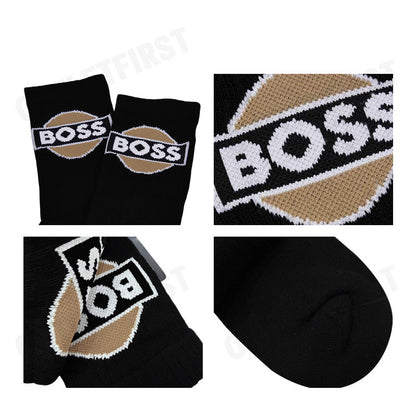 HUGO BOSS รุ่น QS RIB BADGE CC CODE: 50495956 001 ถุงเท้า ถุงเท้าบอส ถุงเท้ายูนิเซ็กส์
