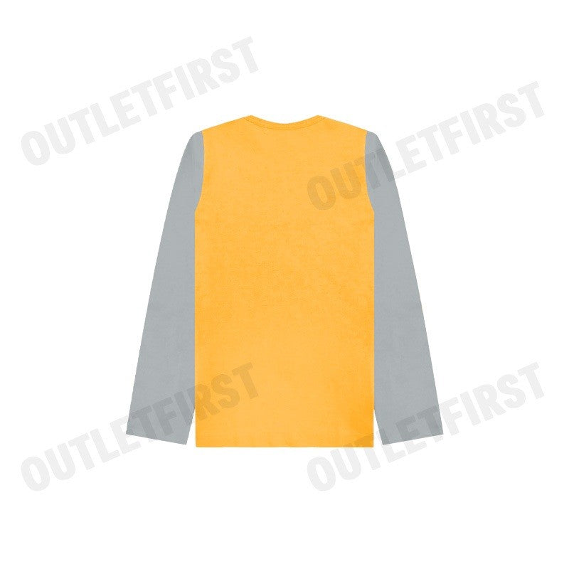 PLAY COMME DES GARÇONS รุ่น WOMEN LITTLE RED HEART LONG SLEEVE CODE: AZ-T315 (YELLOW/GREY) เสื้อยืดแขนยาวผู้หญิง