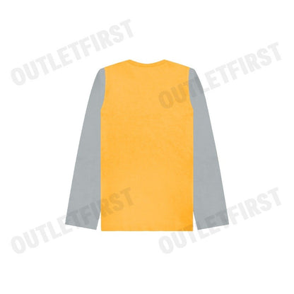 PLAY COMME DES GARÇONS รุ่น WOMEN LITTLE RED HEART LONG SLEEVE CODE: AZ-T315 (YELLOW/GREY) เสื้อยืดแขนยาวผู้หญิง