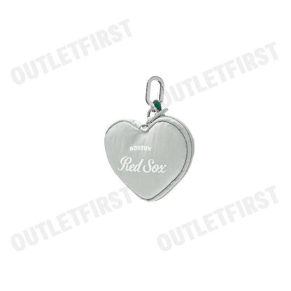 MLB รุ่น UNISEX HEART POUCH KEYRING CODE: 3APOH015N 43GRL พวงกุญแจ พวงกุญแจหัวใจ พวงกุญแจสีเทา