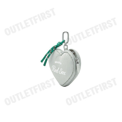 MLB รุ่น UNISEX HEART POUCH KEYRING CODE: 3APOH015N 43GRL พวงกุญแจ พวงกุญแจหัวใจ พวงกุญแจสีเทา