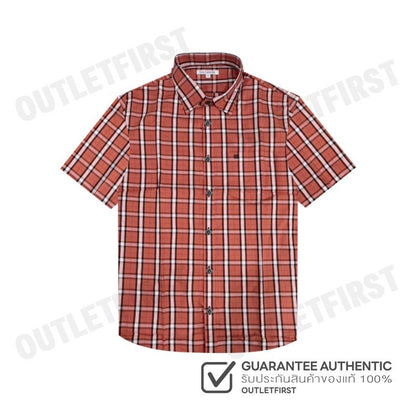 GUY LAROCHE รุ่น MAN'S SHORT SLEEVES SHIRT CODE: BAC1202S3OR เสื้อเชิ้ต เสื้อแขนสั้น เสื้อผู้ชาย เสื้อลายสก๊อต