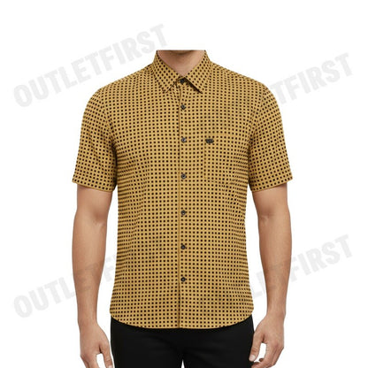 GUY LAROCHE รุ่น MAN'S SHORT SLEEVES SHIRT CODE: BAC9200S4BR เสื้อเชิ้ต เสื้อแขนสั้น เสื้อเชิ้ตผู้ชาย