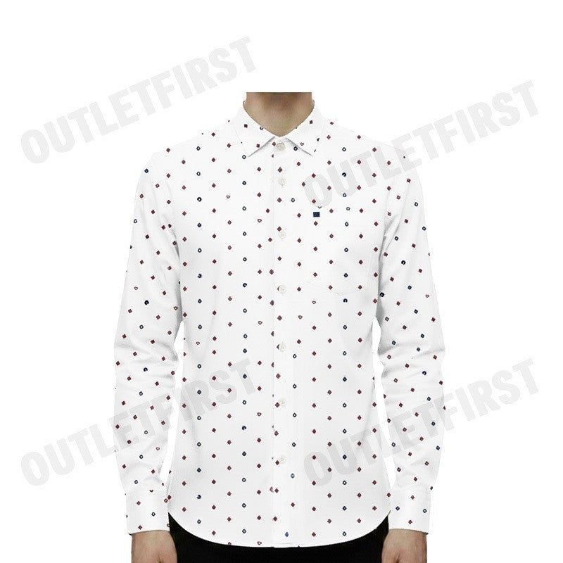 GUY LAROCHE รุ่น MAN'S LONG SLEEVES SHIRT CODE: BAB5220P4WH เสื้อเชิ้ต เสื้อแขนยาว เสื้อเชิ้ตผู้ชาย
