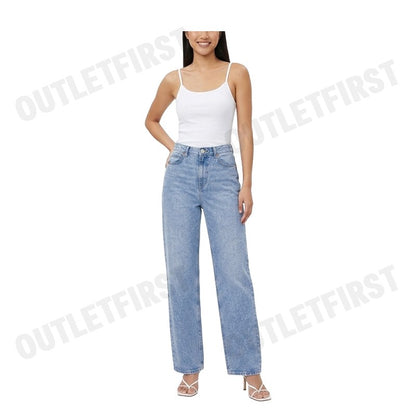 PS PAUL SMITH รุ่น WOMEN'S STRAIGHT FIT JEANS CODE: W2R 257T P21404 LT กางเกงยีนส์ผู้หญิง กางเกงยีนส์ขายาว สีฟ้าอ่อน